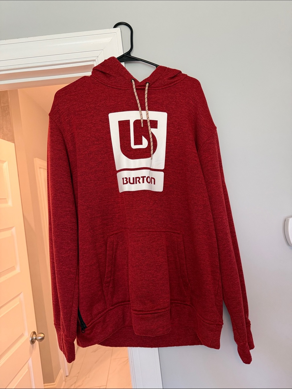 Burton Men's Red Hoodie with White Logo